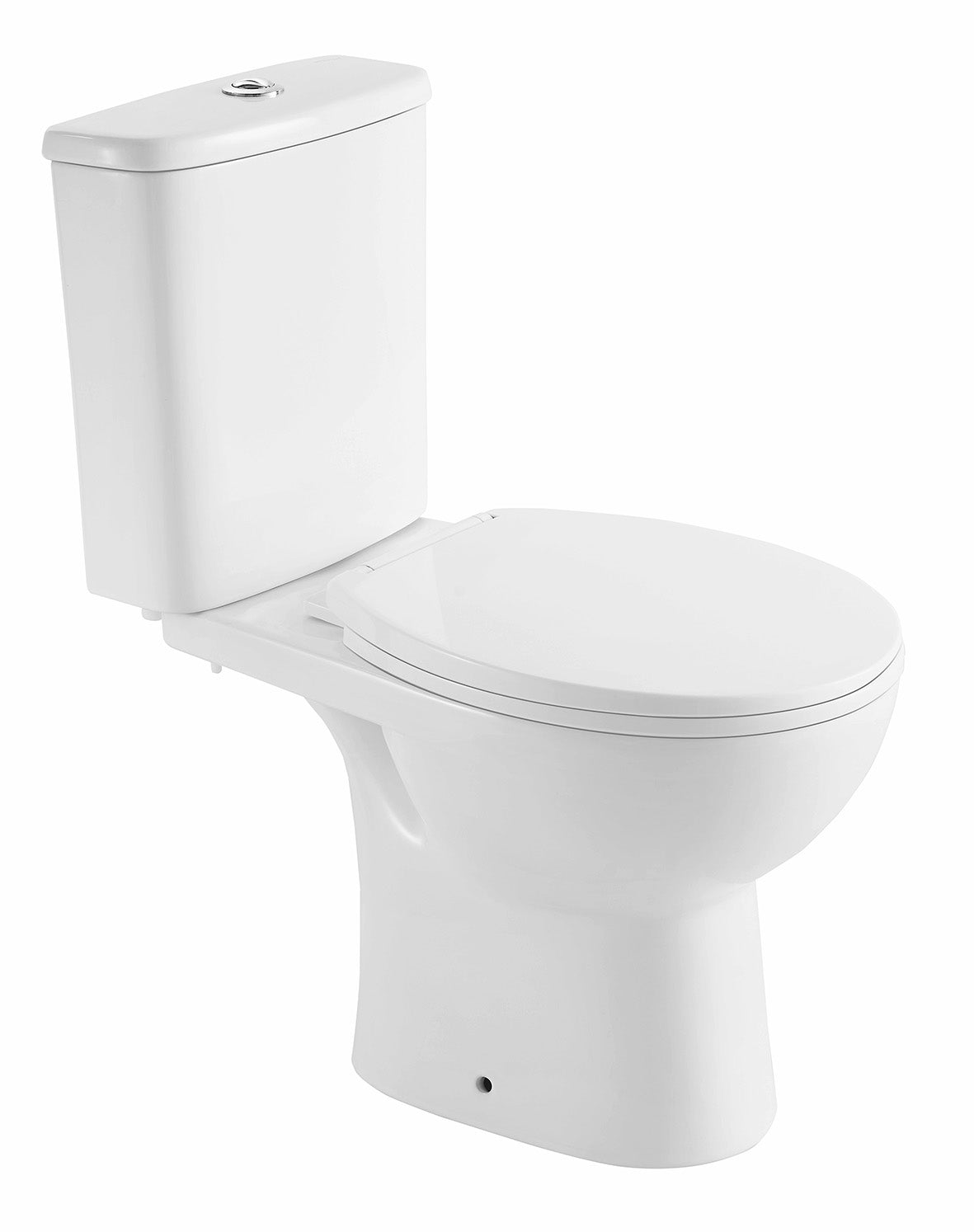 Eauduoblok toilet staand rimless ao met toiletzitting glans wit