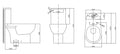 Eauduoblok toilet staand rimless ao met toiletzitting glans wit