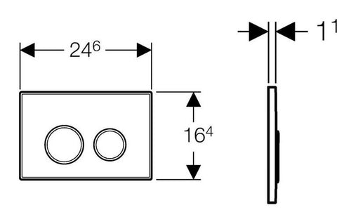 Bad'eau sigma 20 drukplaat wit/glans/wit