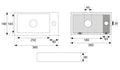 Eaurhea s mini fontein rechts 36,5 x 18 x 9 cm keramiek carrara