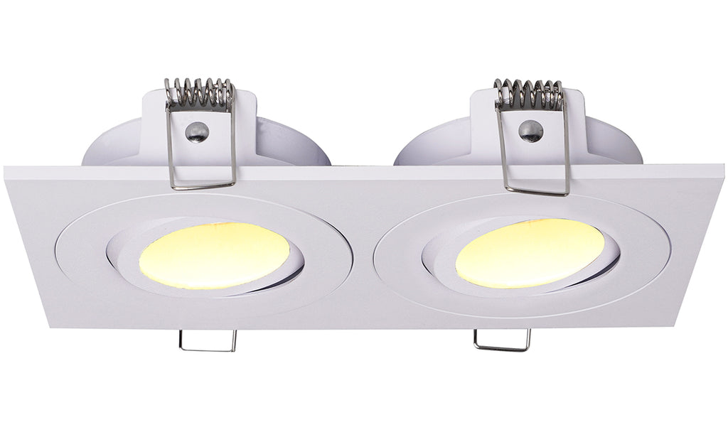 Eauspotz inbouwspot dubbel dimbaar ip65 mat wit