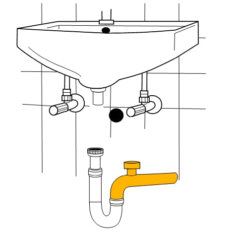 Eauchroom muurbuis recht met beluchter 32mm