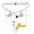 Eauchroom muurbuis recht met beluchter 32mm