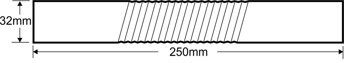 Eauchroom muurbuis recht buigbaar 32mm