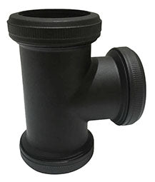 EauuniMatch buisverbinder T-stuk 32 mm mat zwart