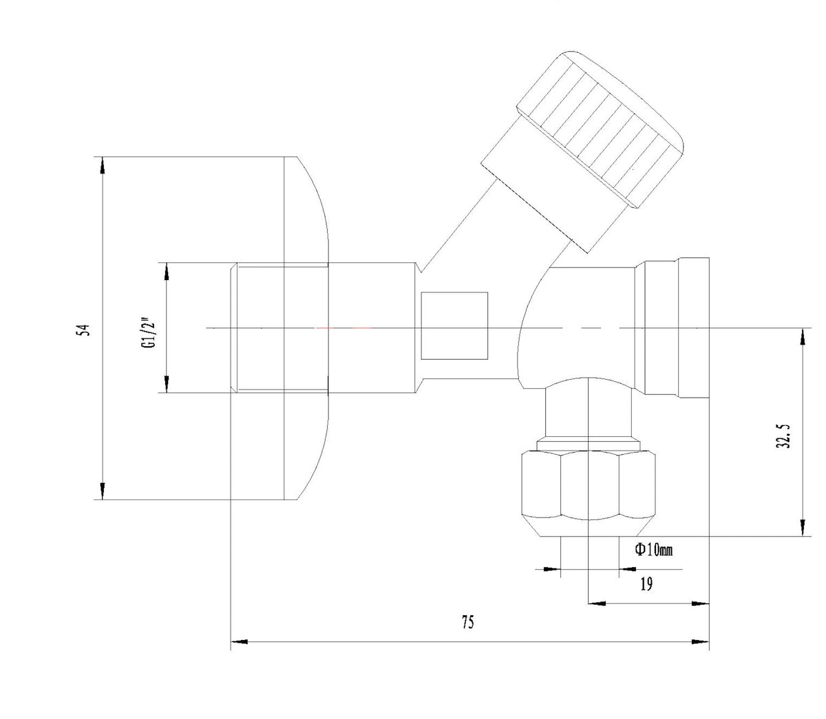 Eauluxor hoekstopkraan met filter 1/2" x 3/8" of knel 10 mm chroom