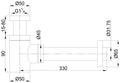 Eauunimatch fonteinsifon 5/4" x 32 mm geborsteld brons koper pvd