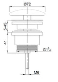 Eauunimatch open afvoerplug 5/4'' geborsteld messing pvd