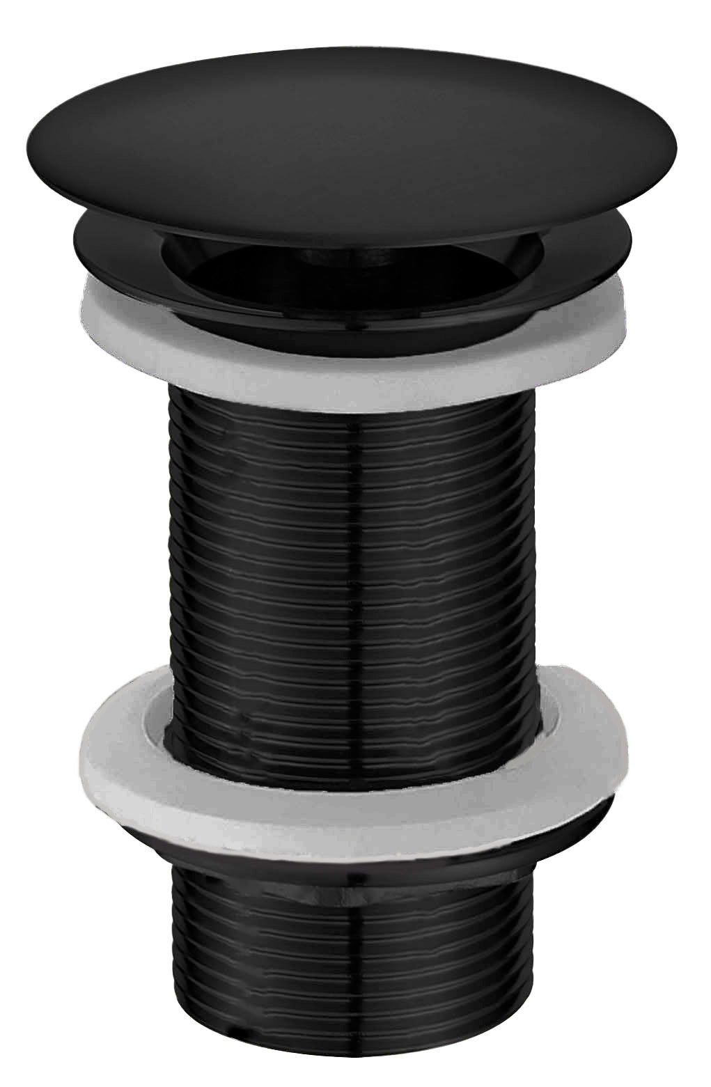 Eauunimatch open afvoerplug verlengd 5/4" mat zwart