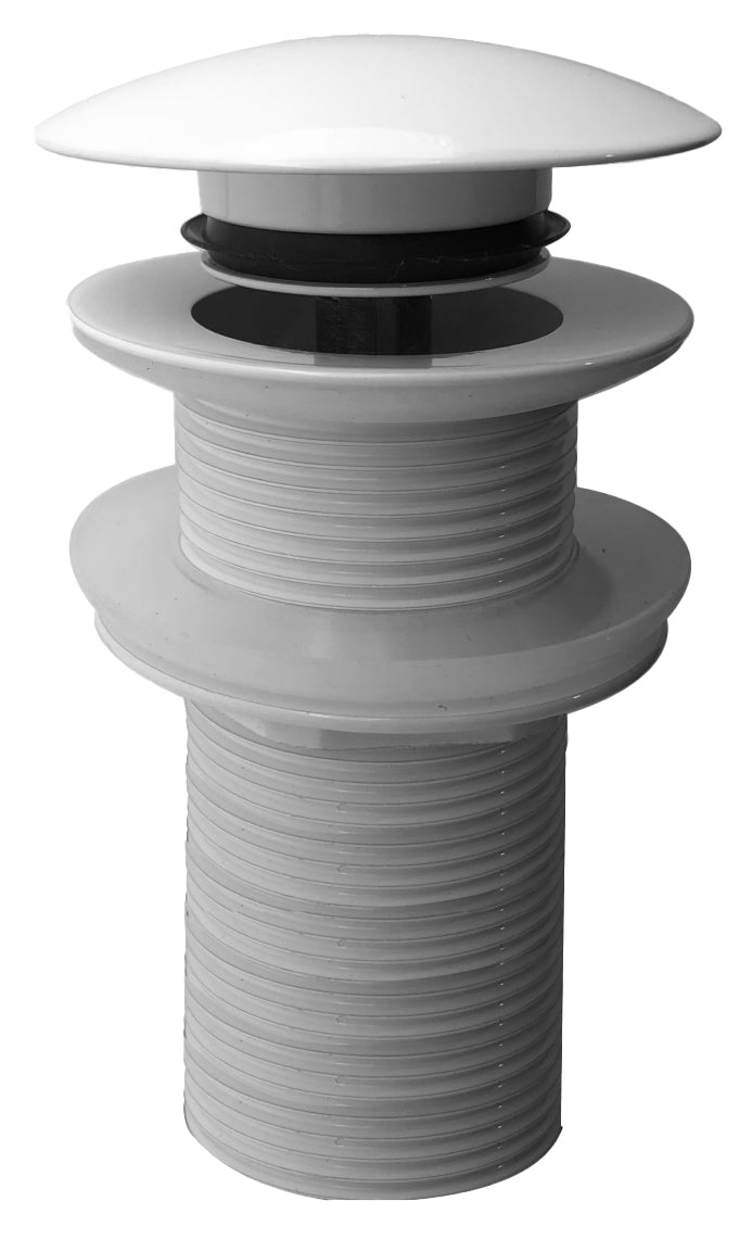 Eauunimatch clickwaste afvoerplug verlengd 5/4" glans wit