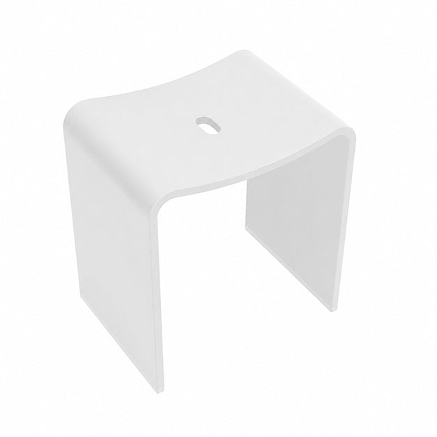 Eauzita kruk 40 x 30 x 42,5 cm solid surface mat wit