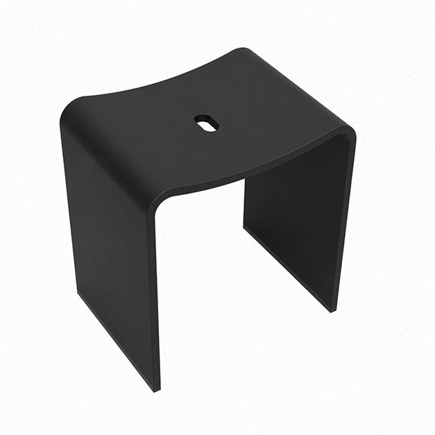Eauzita kruk 40 x 30 x 42,5 cm solid surface mat zwart