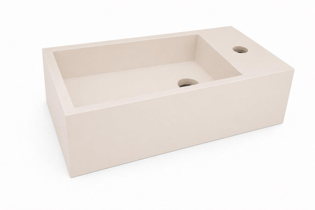 Eaulotte fontein rechts 40 x 22 x 10 cm solid surface beige