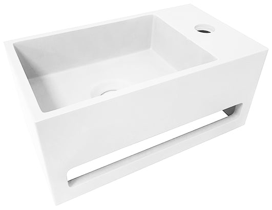 Eaujulia fontein rechts 35 x 20 x 16 cm solid surface mat wit
