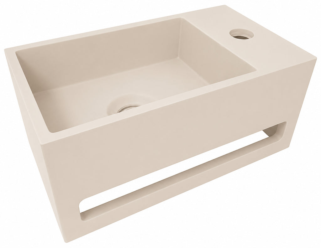 Eaujulia fontein rechts 35 x 20 x 16 cm solid surface beige