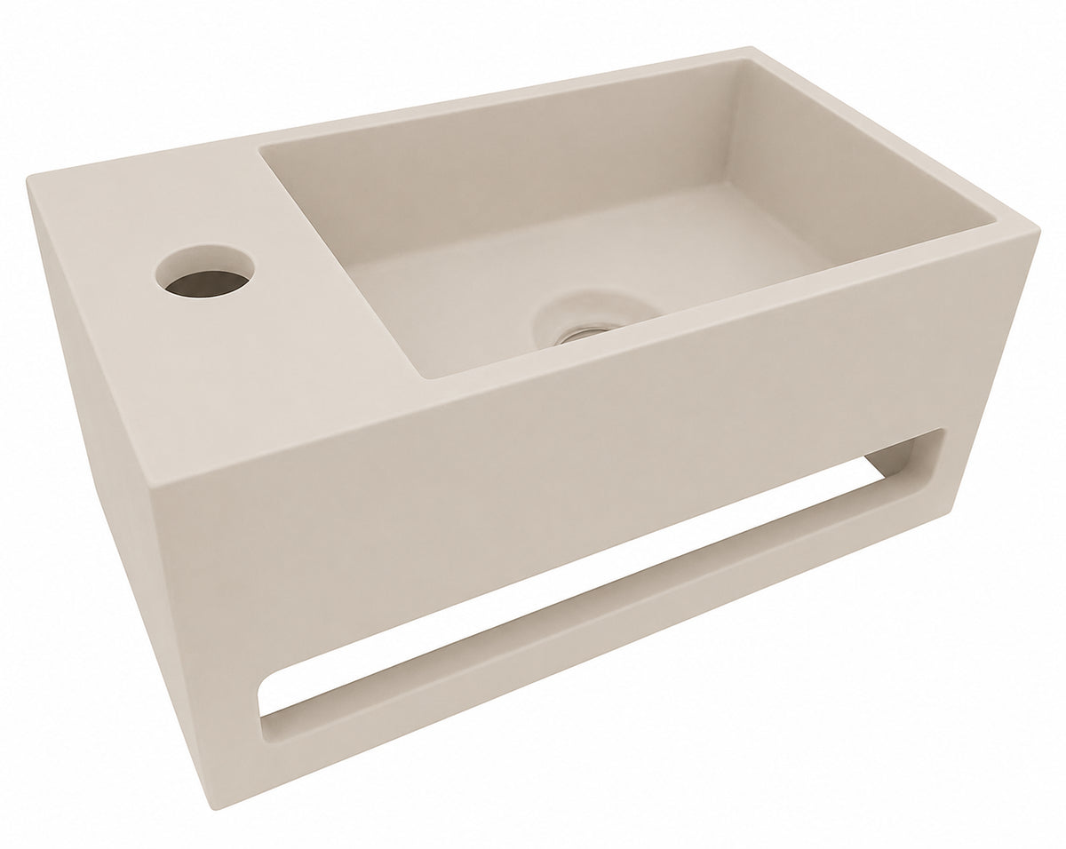 Eaujulia fontein links 35 x 20 x 16 cm solid surface beige