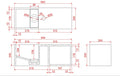 Eaujulia fontein met nis 54 x 20 x 20 cm solid surface mat zwart