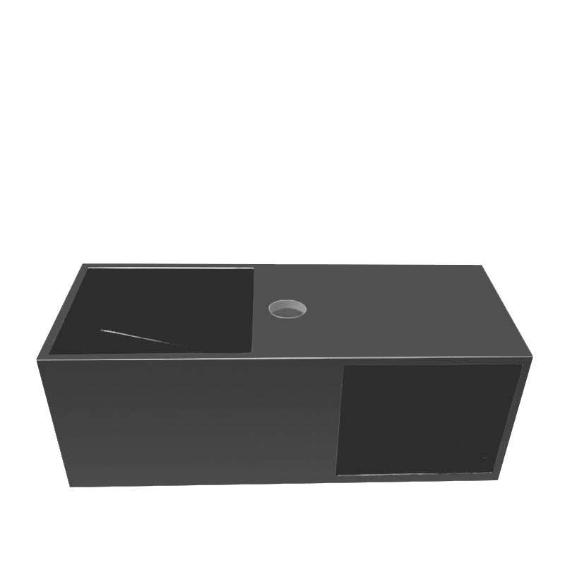 Eaujulia fontein met nis 54 x 20 x 20 cm solid surface mat zwart
