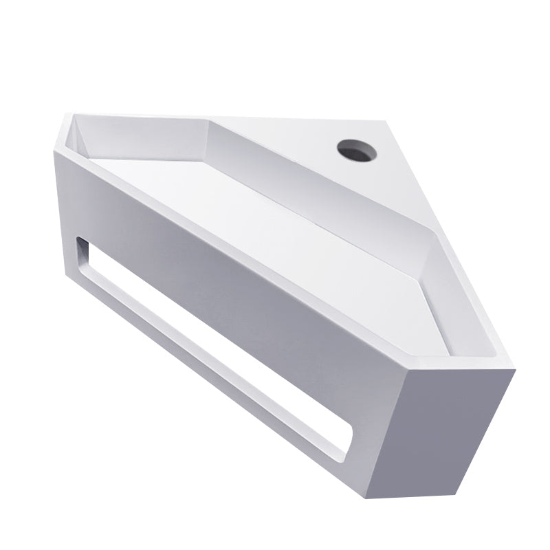 Eaujulia hoekfontein 35 x 35 x 16 cm solid surface mat wit