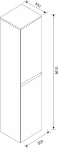 Eautigris losse kast 1600x300x300 houtnerf grijs