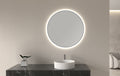 Eaunovi spiegel rond met led, dimbaar 80 cm mat zwart