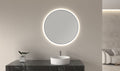 Eaunovi spiegel rond met led, dimbaar 100 cm mat zwart