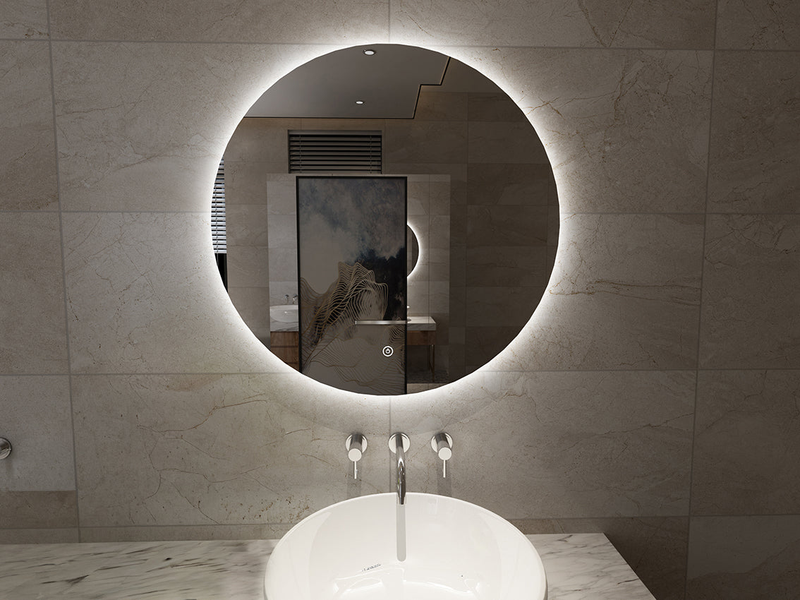 Eaugiro spiegel rond met led, dimbaar en spiegelverwarming 80 cm