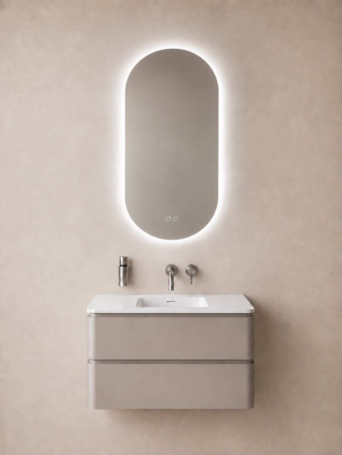 Eaulumora spiegel ovaal met led, dimbaar en spiegelverwarming 100 x 50 cm