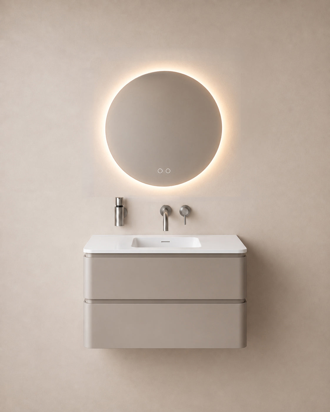 Eaulumora spiegel rond met led, dimbaar en spiegelverwarming 60 cm