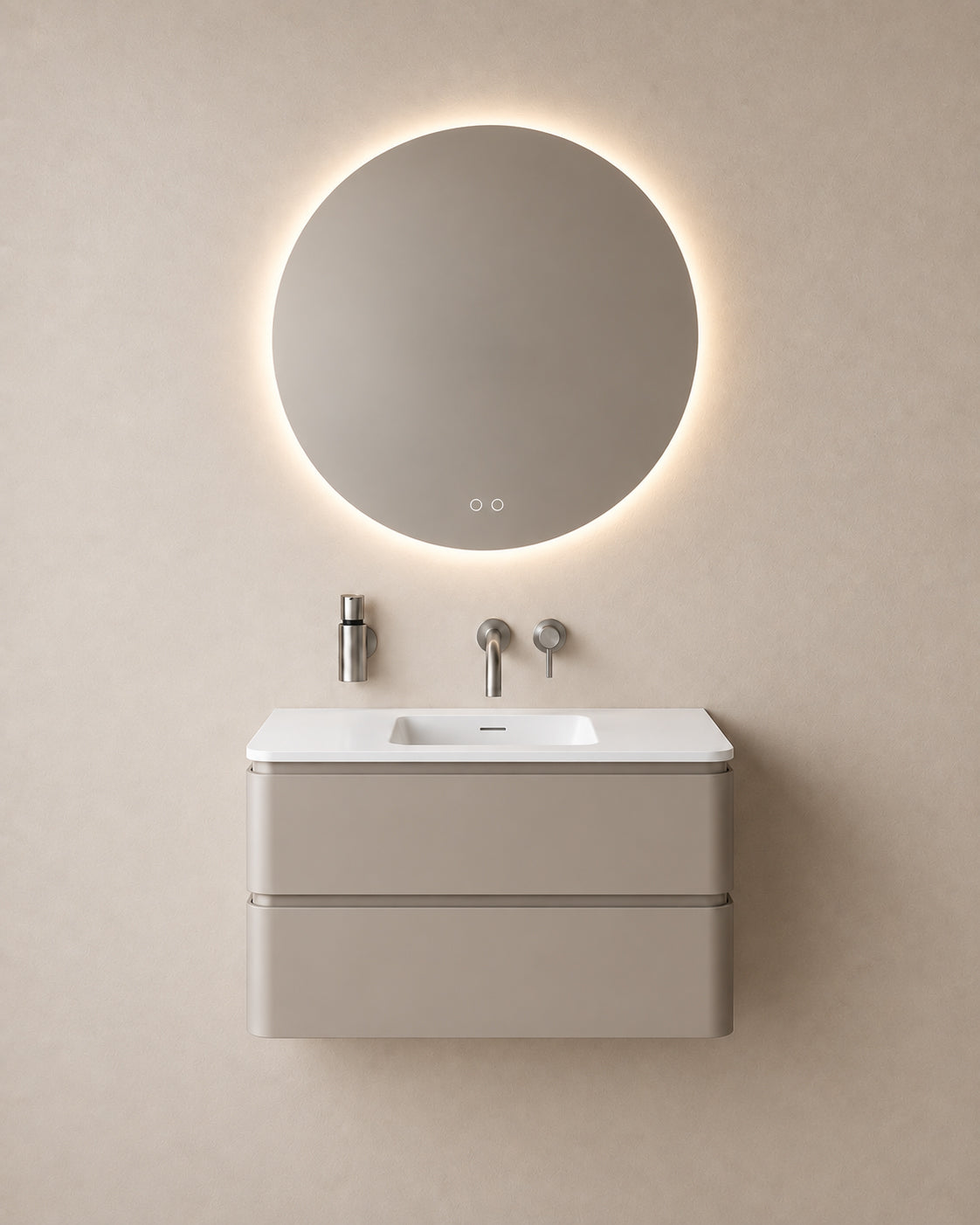 Eaulumora spiegel rond met led, dimbaar en spiegelverwarming 80 cm