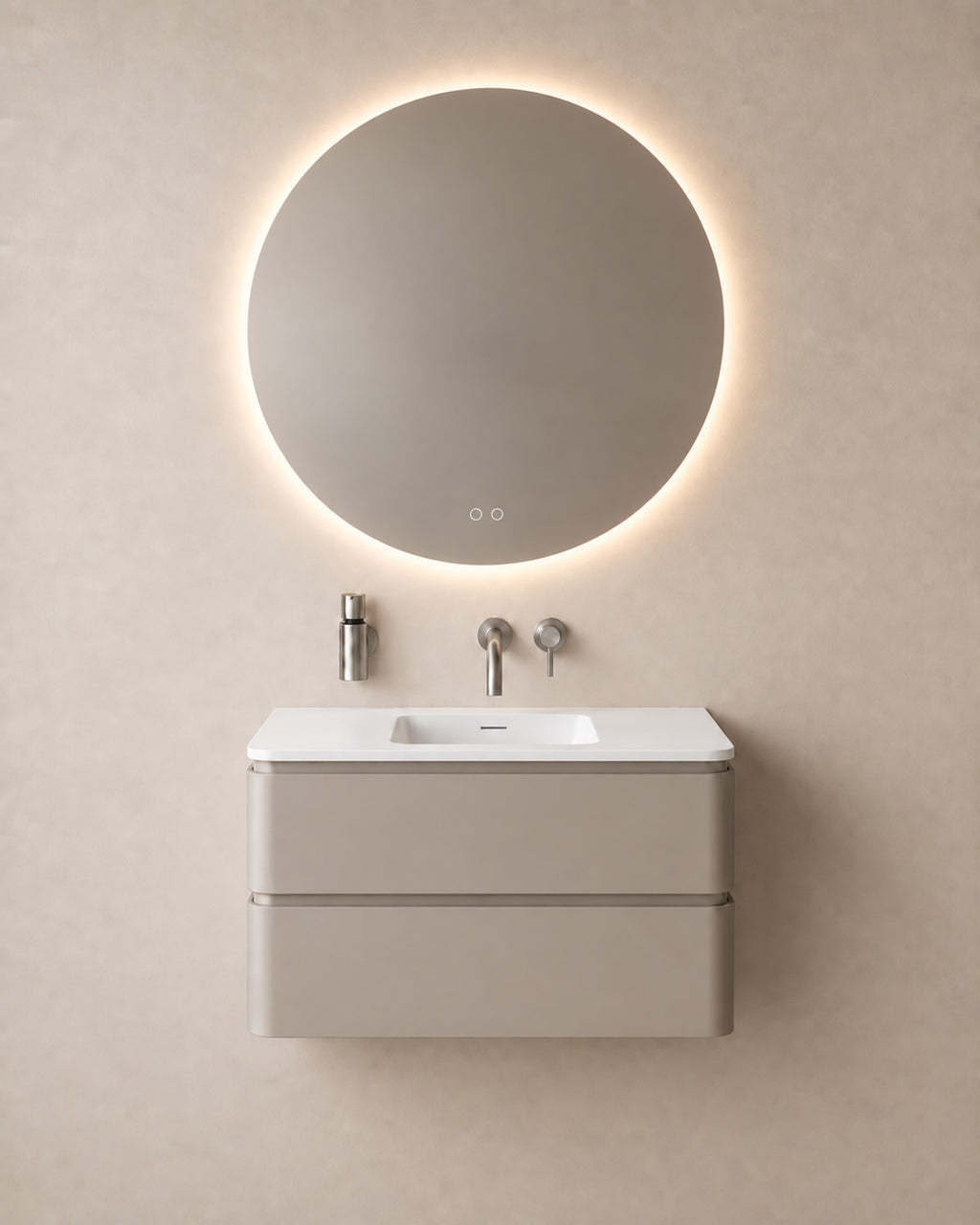 Eaulumora spiegel rond met led, dimbaar en spiegelverwarming 100 cm