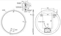 Eaulumora spiegel rond met led, dimbaar en spiegelverwarming 100 cm