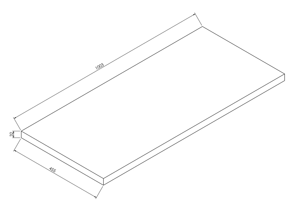 Eaualvara topblad 100x46 cm warm eiken