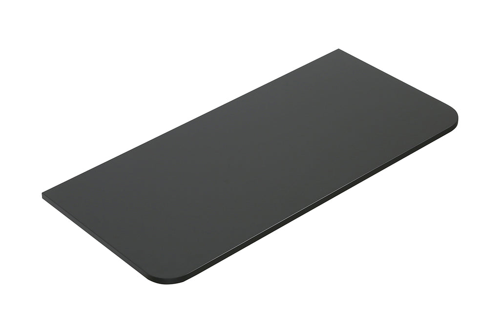 Eaunovira topblad afgeronde hoeken 120 x 48 cm mat zwart