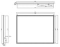 Eauquatro spiegel rechthoek met led, dimbaar en spiegelverwarming 80 x 60 cm