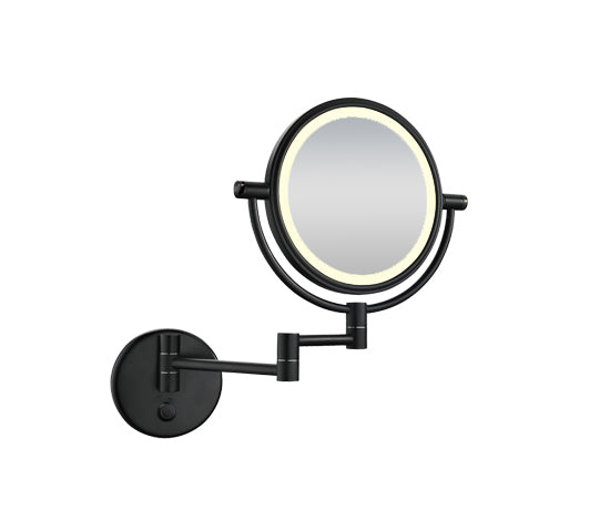 Eauwandscheerspiegel LED mat zwart