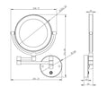 Eauwandscheerspiegel LED mat zwart