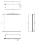 Eaubright spiegelkast met LED 60 x 60 x 14 cm