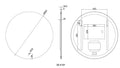 Eausoul spiegel rond met led, dimbaar en spiegelverwarming 80 cm