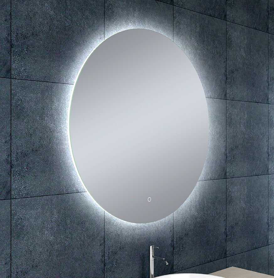Eausoul spiegel rond met led, dimbaar en spiegelverwarming 80 cm