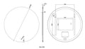 Eausoul spiegel rond met led, dimbaar en spiegelverwarming 100 cm