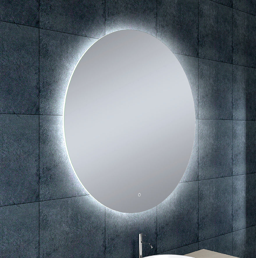Eausoul spiegel rond met led, dimbaar en spiegelverwarming 100 cm