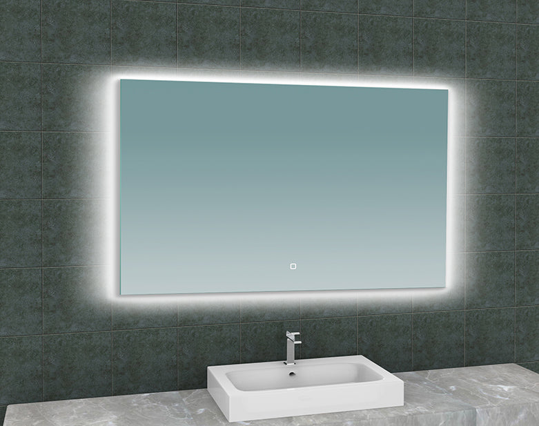 Eausoul spiegel rechthoek met led, dimbaar en spiegelverwarming 120 x 80 cm