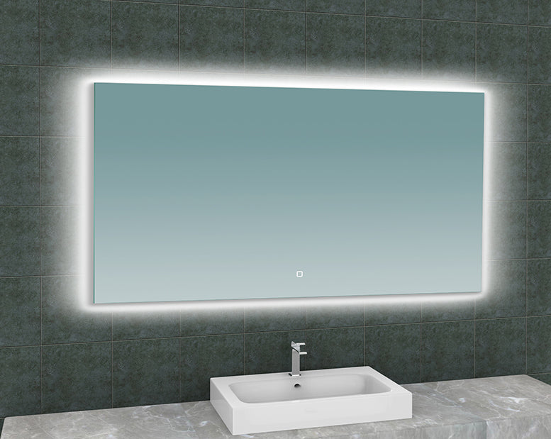 Eausoul spiegel rechthoek met led, dimbaar en spiegelverwarming 140 x 80 cm
