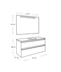 EausEPHIA compleet badmeubel  80cm mat wit
