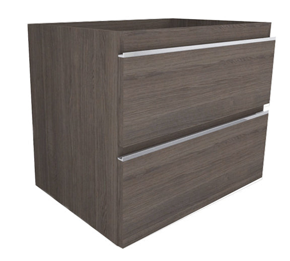 Eautigris onderkast met 2 laden 60 x 46 cm houtnerf grijs