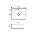 Eauleto fontein 33,5 x 29 x 11,5 cm keramiek carrara