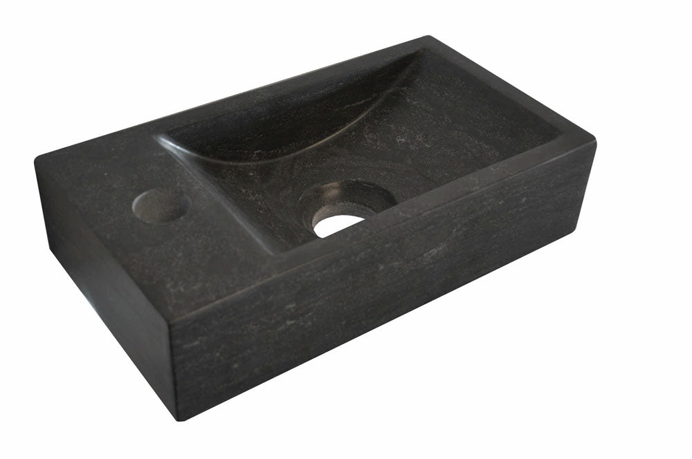 Eauraw fontein links 36x18x9 cm hardsteen gezoet