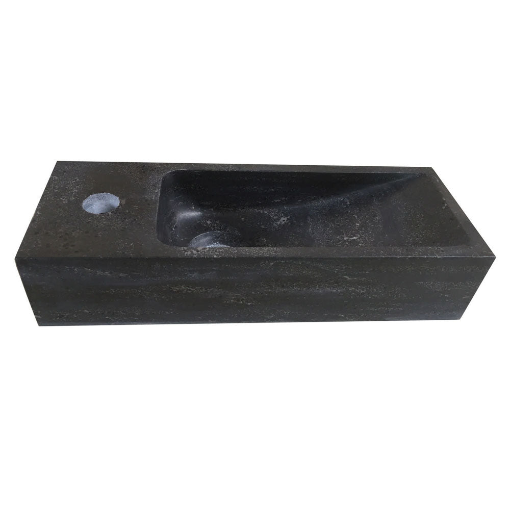 Eauraw fontein links 38x14x8 cm hardsteen gezoet