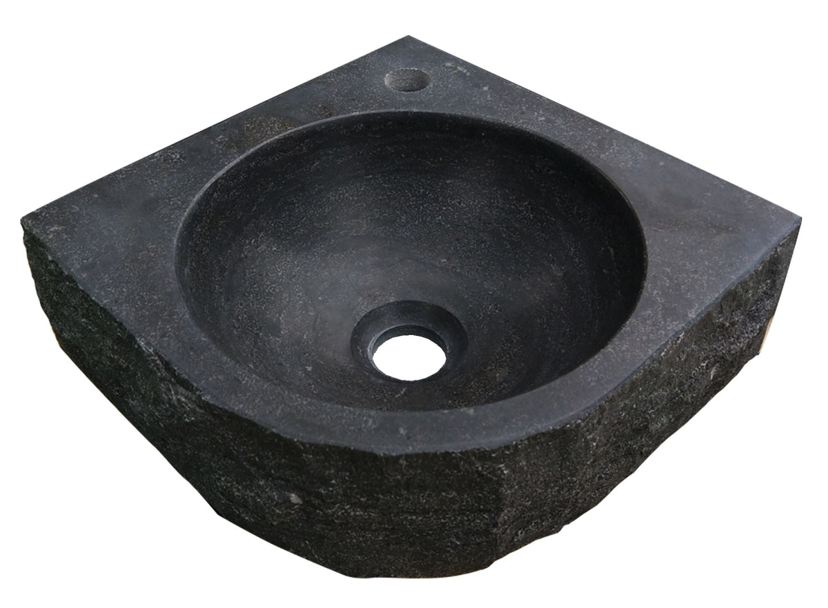Eauraw hoekfontein hamerslag 30x30x10 cm hardsteen gezoet
